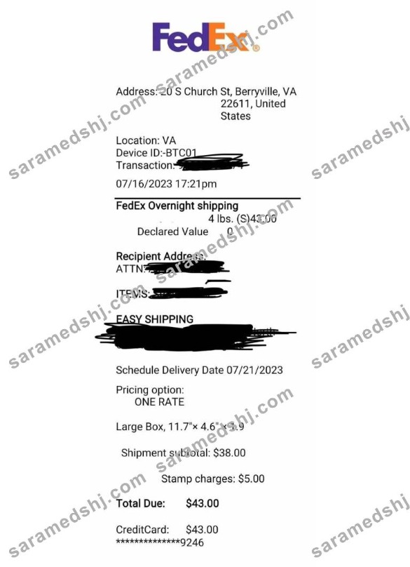 Fedex corporation receipt
